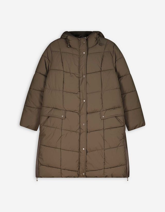 Téli dzseki - Steppelt varrással - sötétzöld