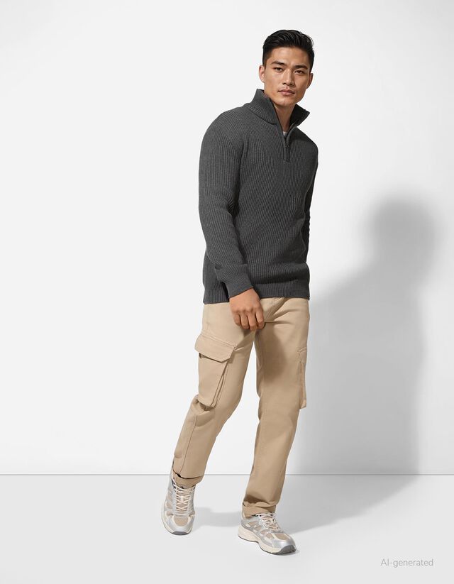 Pulóver - Troyer - sötétszürke