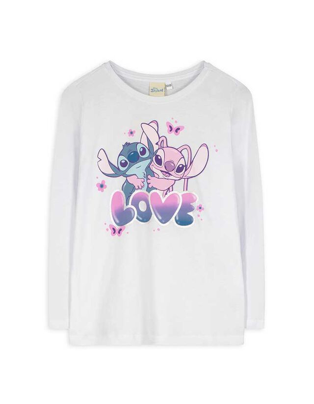 Hosszú ujjú felső - Lilo és Stitch - feher