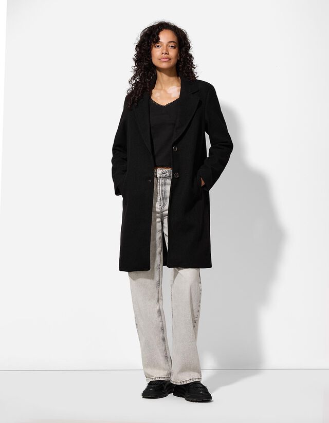 Kabát - Gyapjú megjelenés - barna