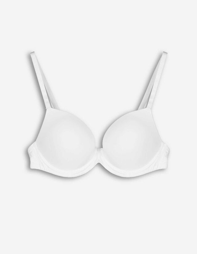 Sima felületű melltartó - merevítővel - feher