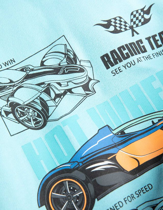 Kapucnis felső - Hot Wheels - kék