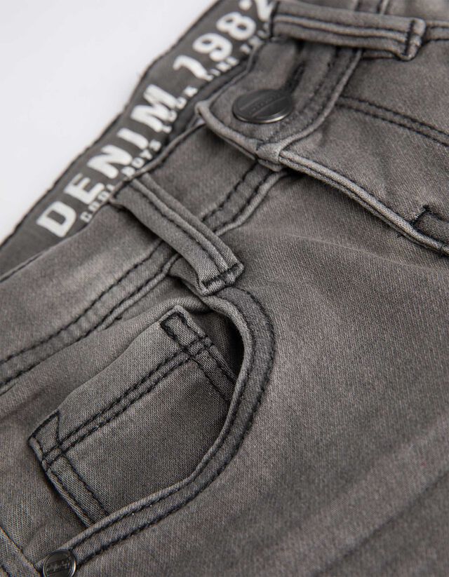 Farmernadrág - Viseltes hatás - sötétszürke