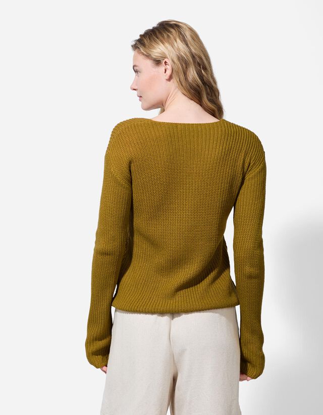 Pulóver - Egyszínű - barna