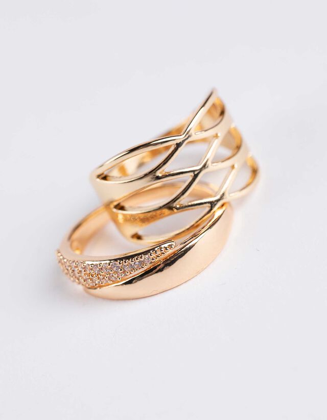 Gyűrű - 2 db-os csomag - arany