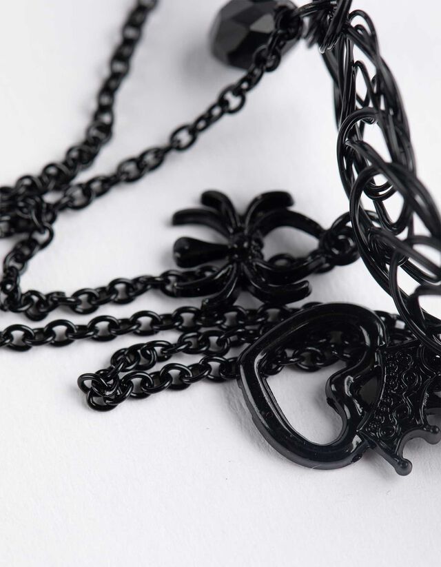 Choker - Medál - fekete