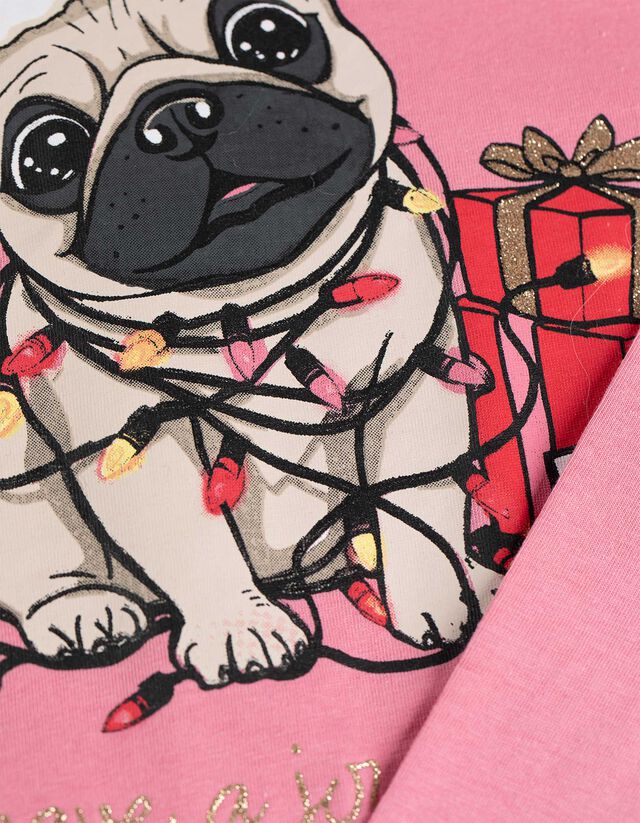 Hosszú ujjú felső - Elülső nyomtatás - pink