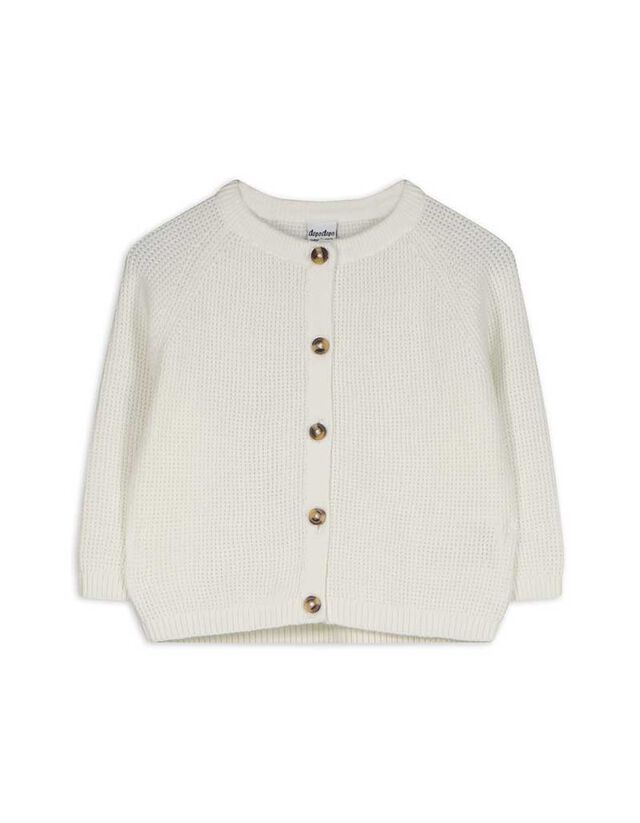 Kötött kardigán - Pamut - bézs
