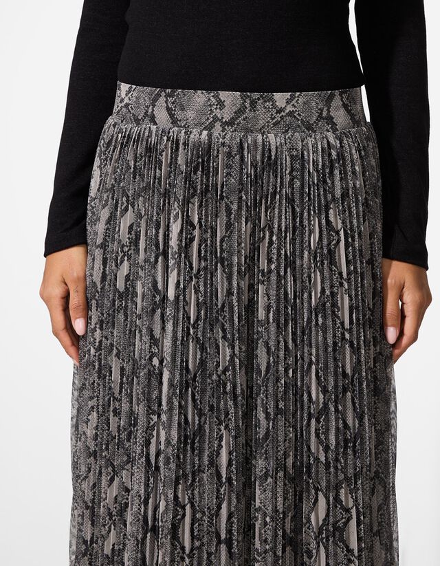 Szoknya - Ráncok - vilagos szurke