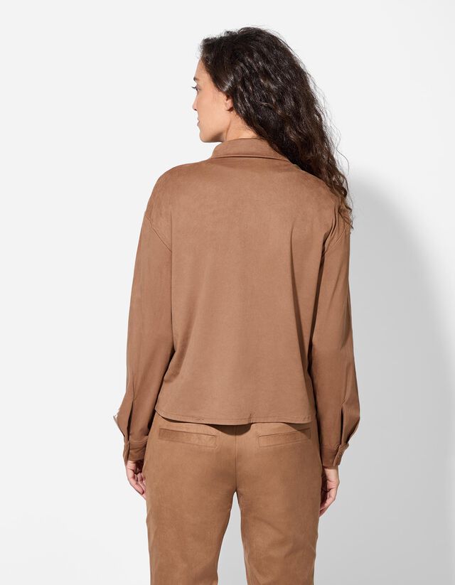 Blúz - Velúr utánzat - sötétzöld