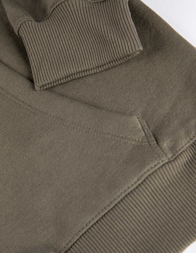 Cipzáros melegítőfelső - Zsinóros kapucni - sotetkek