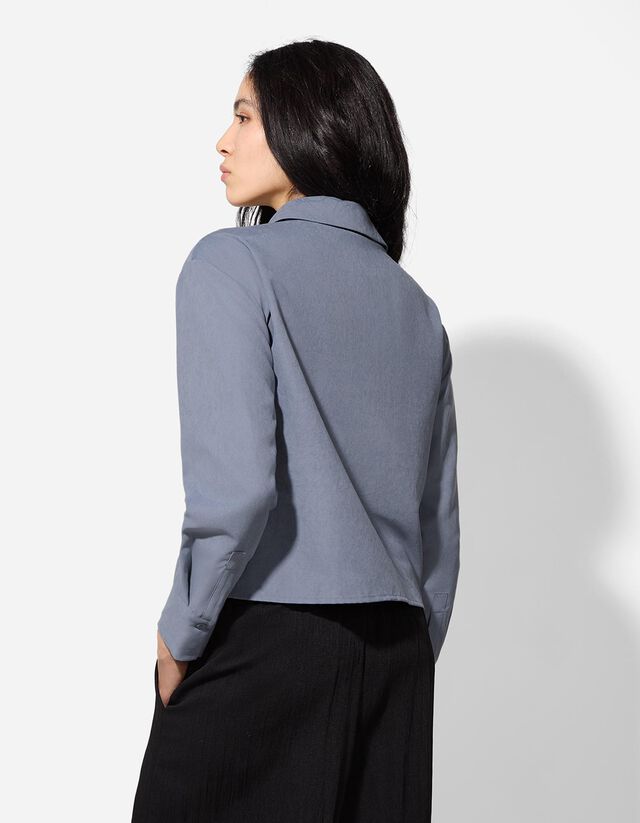 Blúz - poliészter - világos barna