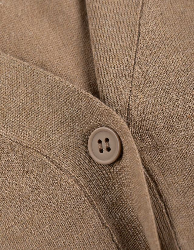 Kötött kardigán - Foltzsebek - fekete