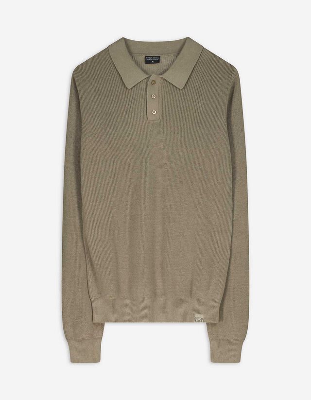 Pulóver - Póló gallér - sötétzöld