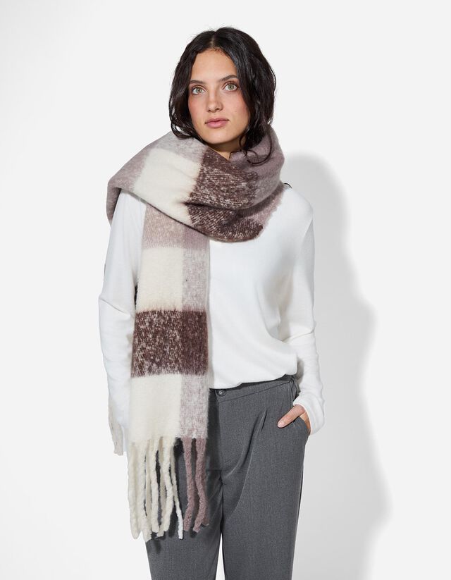 Sál - Kockás - bézs