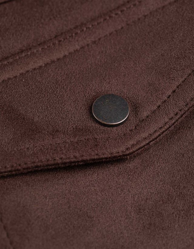 Kabát - Műbőr - sötétbarna