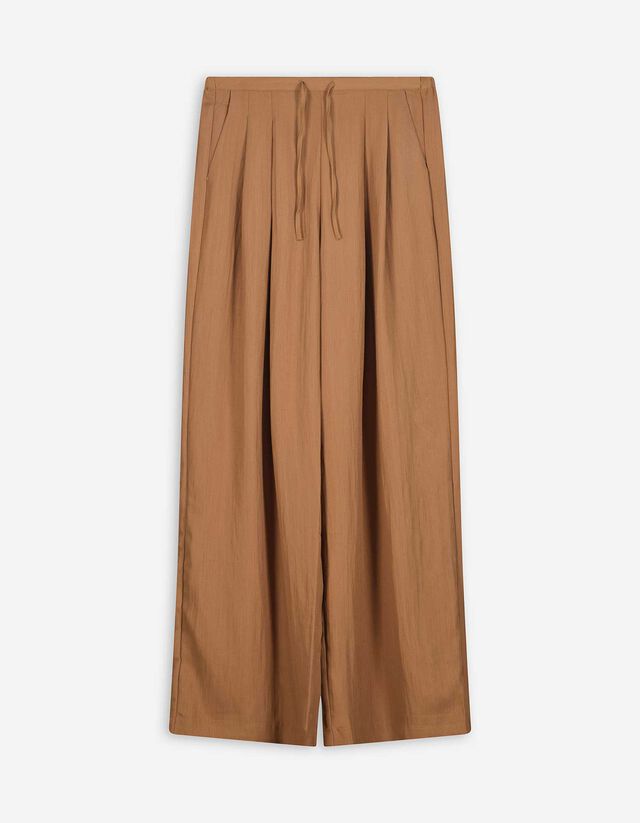 Nadrág - Széles szárú - világos barna