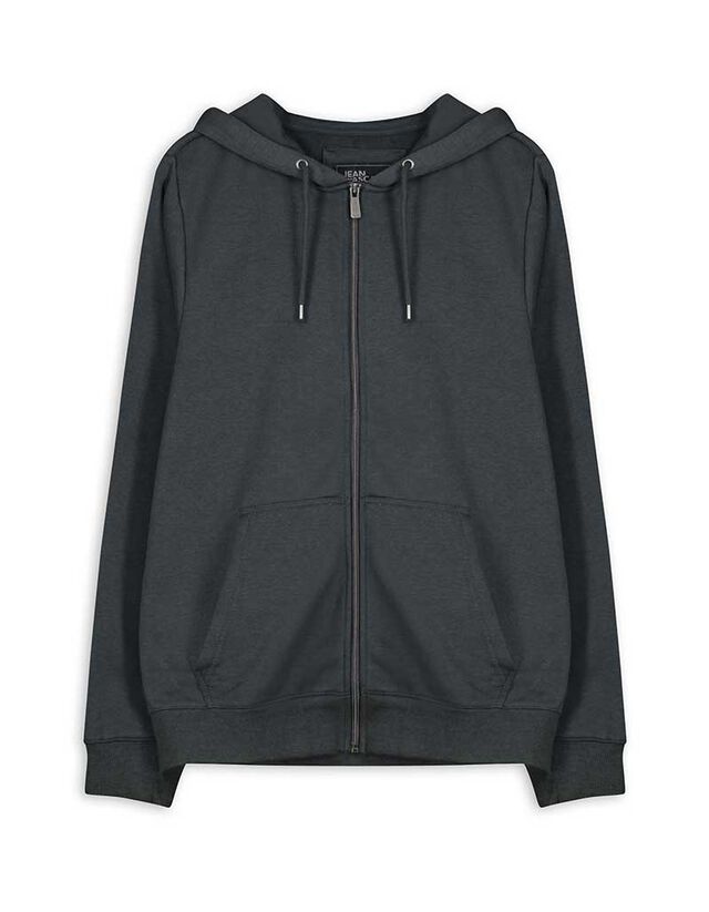 Cipzáros melegítőfelső - Zsinóros kapucni - sotetkek