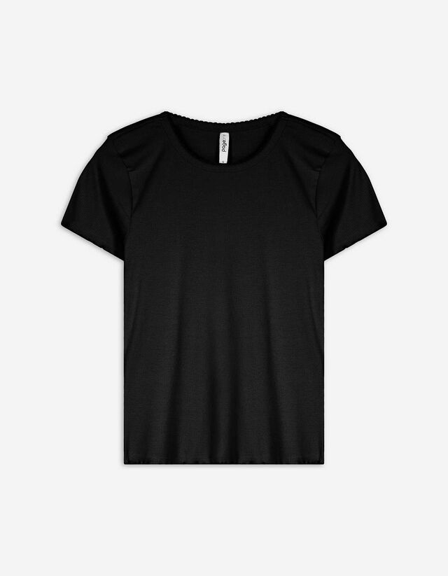 Póló - Fodros szegéssel - feher