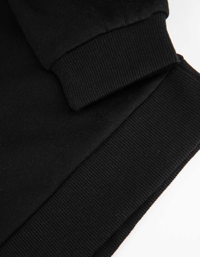 Kapucnis felső - Normál fazon - fekete