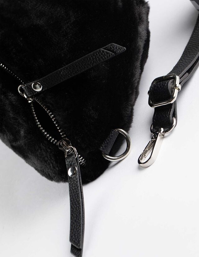 Válltáska - Műszőrme - barna