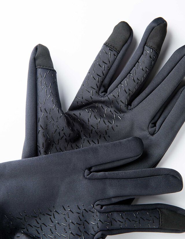 érintőképernyős kesztyűk - Fényvisszaverő - fekete