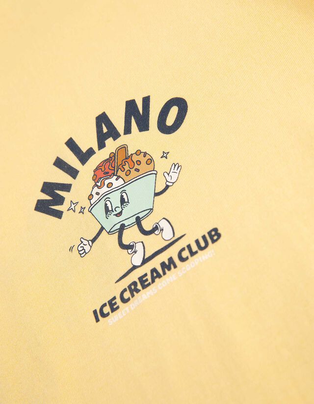 Póló - Hátul nyomtatott minta - feher