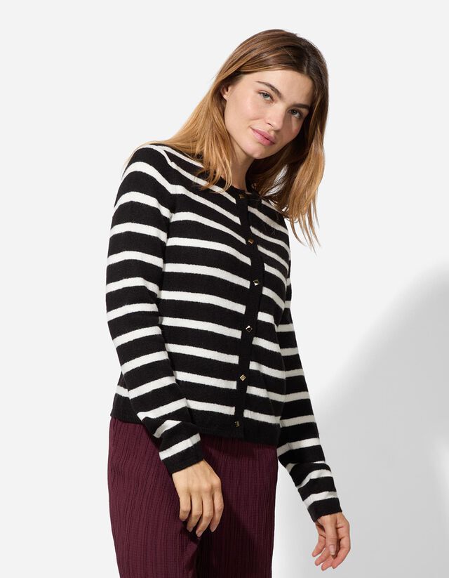 Kardigán - Gombolópántos - fekete