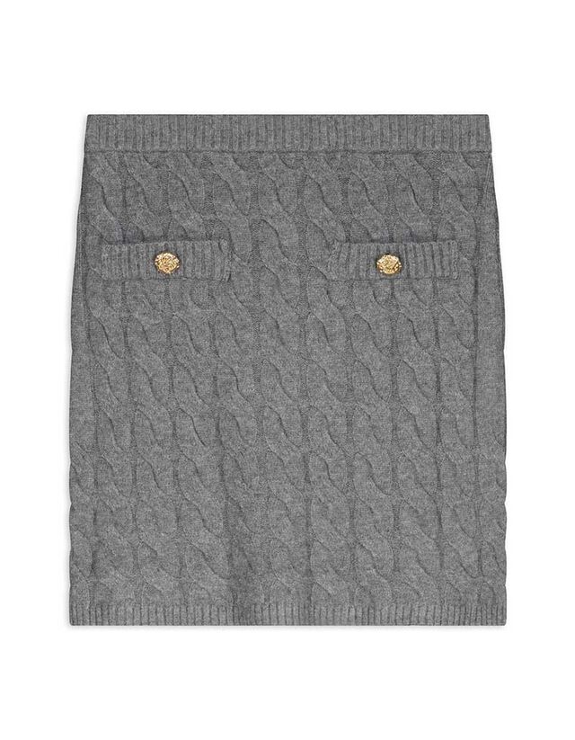 Kötött szoknya - sötétszürke