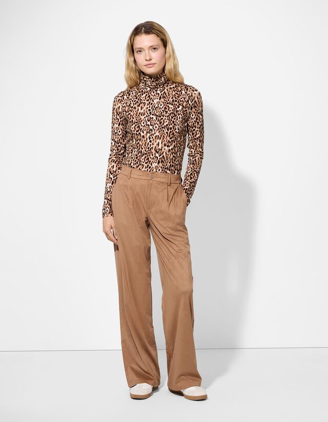 Nadrág - Velúr utánzat - sötétbarna