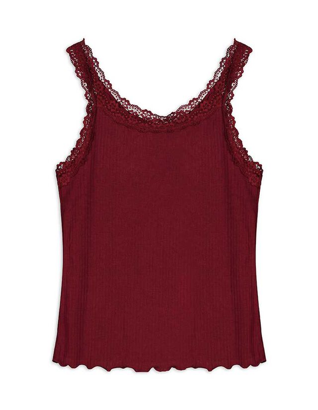 Ujjatlan felső - Csipkerátéttel - feher