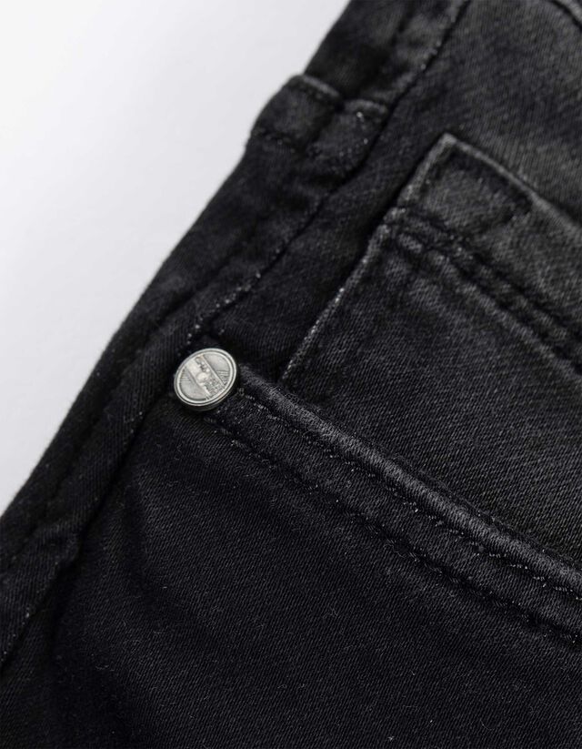 Farmernadrág - Egyenes fazon - fekete