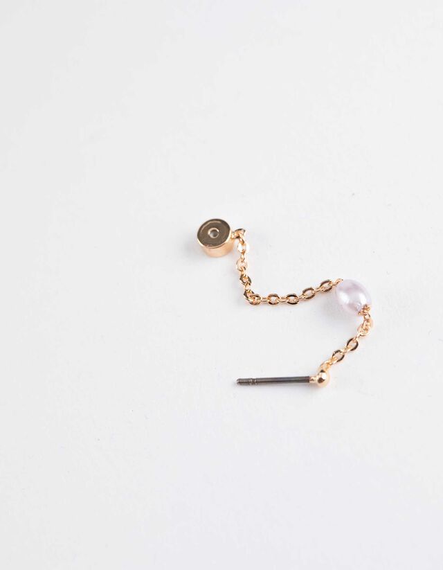 fülbevaló - Gyöngyökkel díszítve - arany