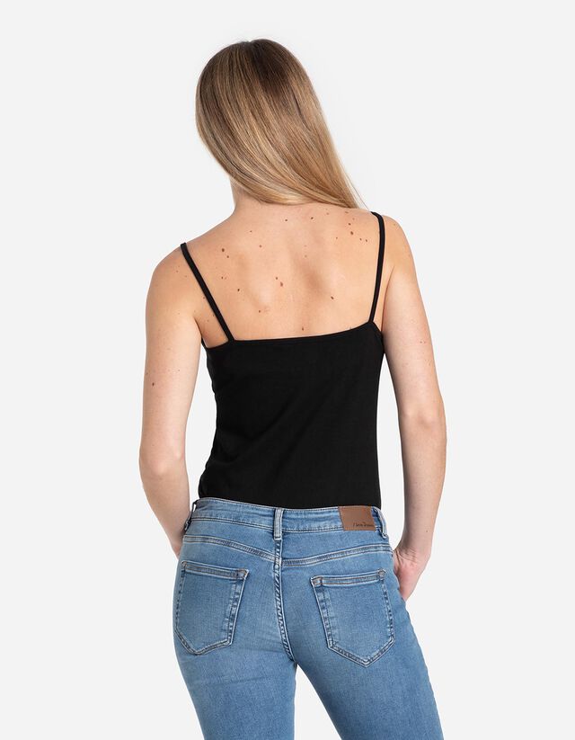 Ujjatlan felső - Spagettipántos - vilagos szurke