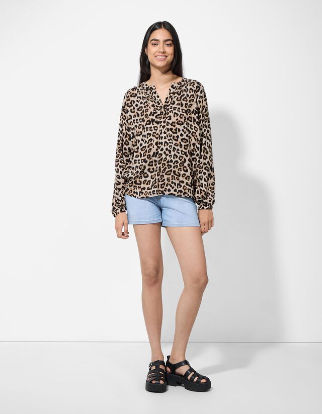 Blúz - Virágmintás - feher