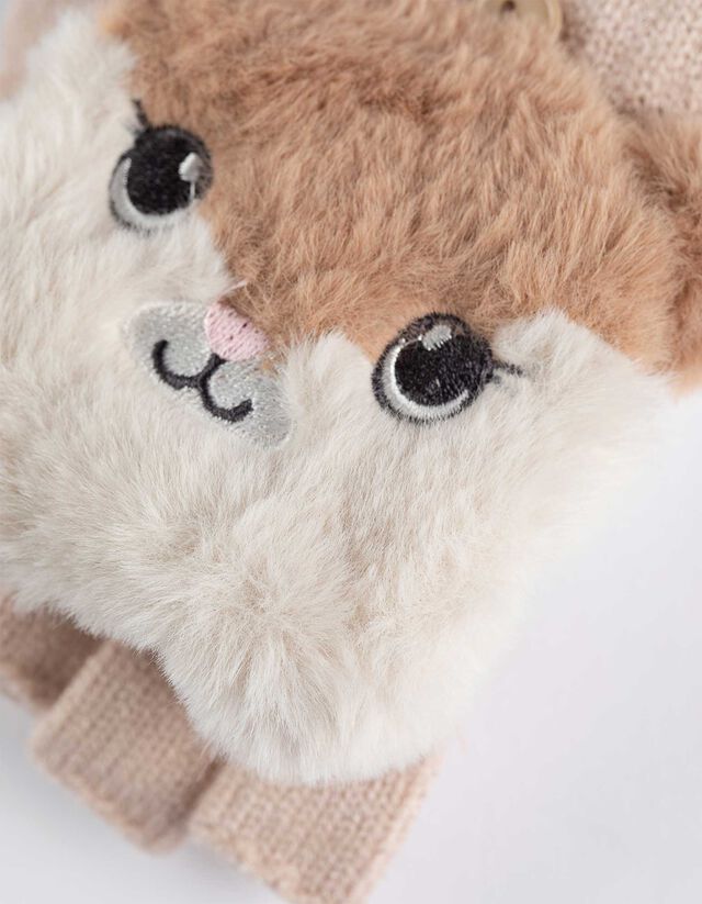 Kesztyű - Állati motívum - bézs