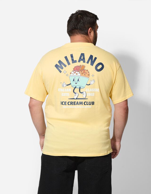 Póló - Hátul nyomtatott minta - feher