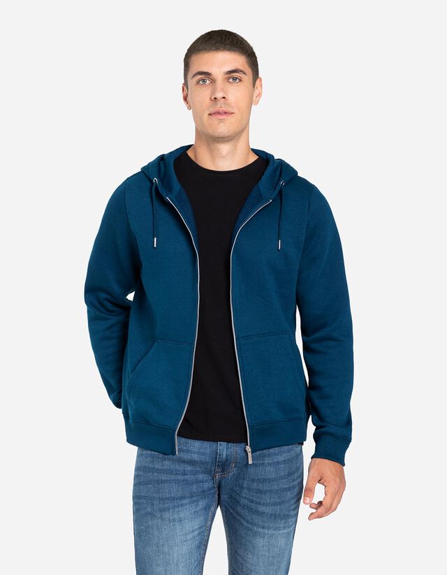 Cipzáros melegítőfelső - Zsinóros kapucni - sotetkek