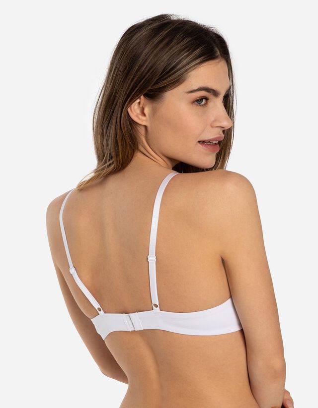 Sima felületű melltartó - merevítővel - feher