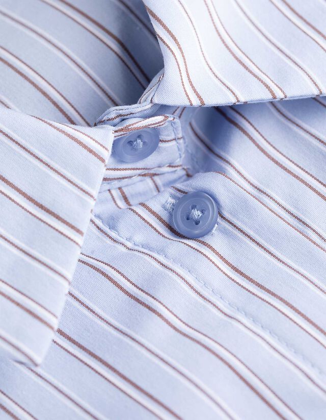 Blúz - Csíkos - világos barna