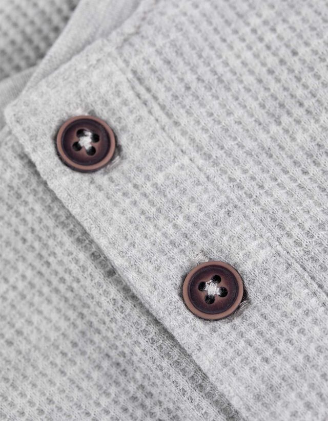 Hosszú ujjú felső - Henley nyakkivágás - sotetkek