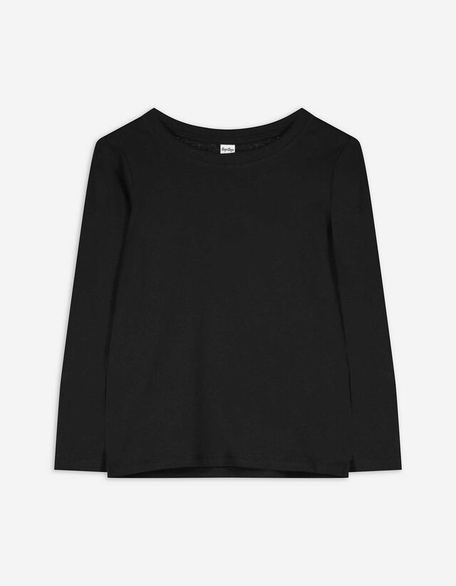 Hosszú ujjú felső - Egyszínű - fekete