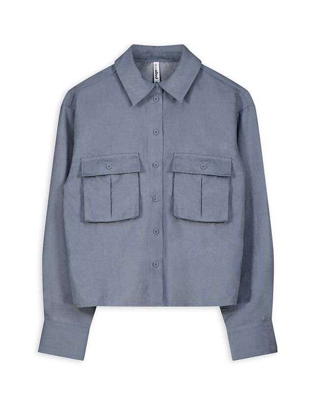 Blúz - poliészter - világos barna