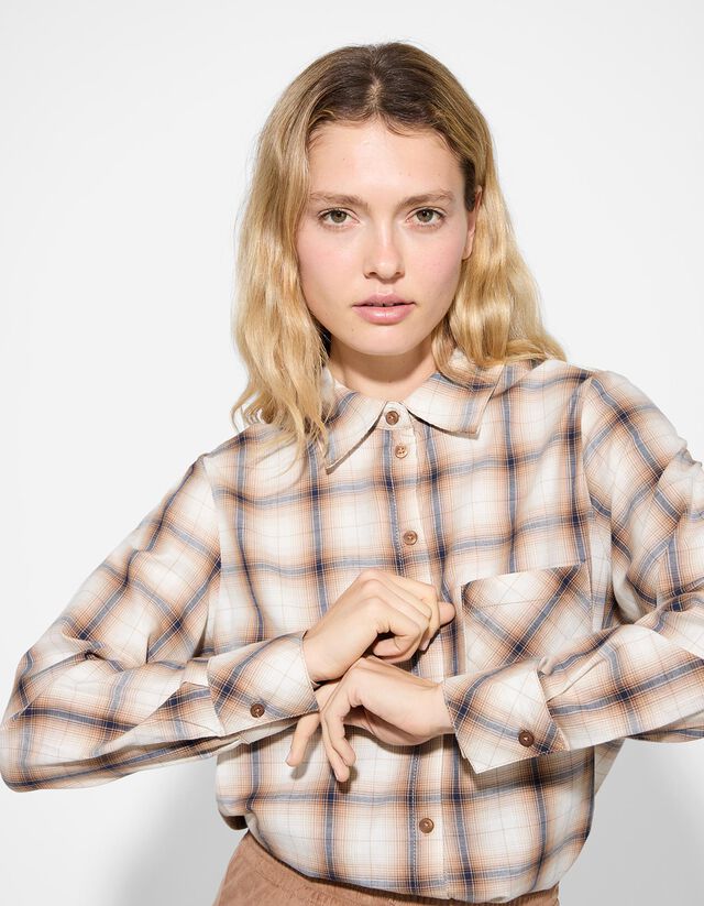 Blúz - Kockás - sotetkek