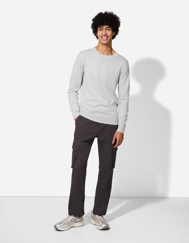 Pulóver - Viszkózkeverék - szürke