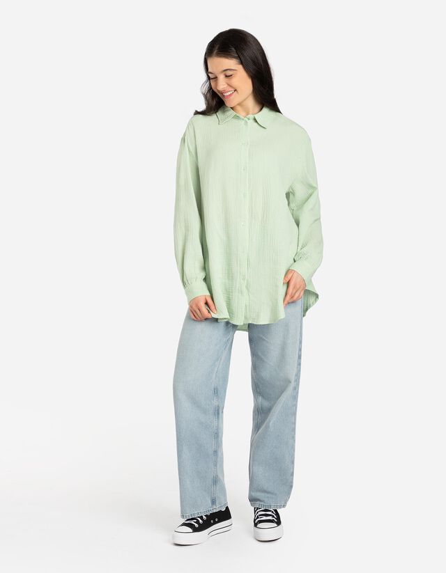 Blúz - Muszlin - vilagos zold