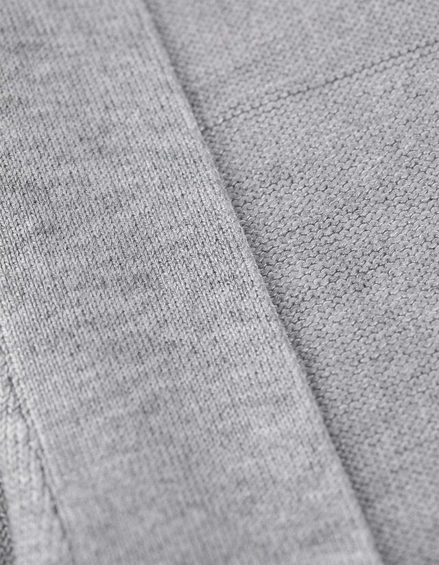 Hosszított kardigán - Foltzsebek - fekete