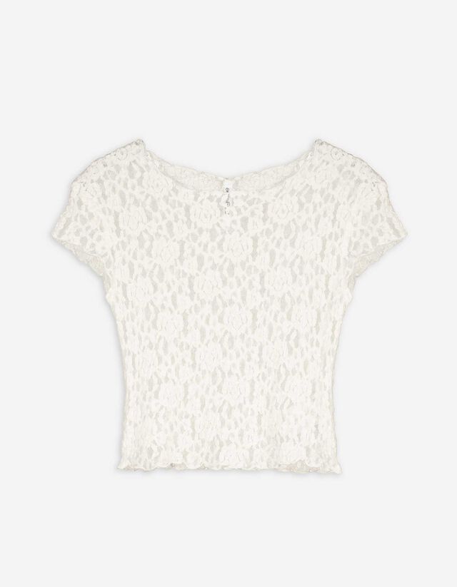 Rövid felső - Csipke - fekete