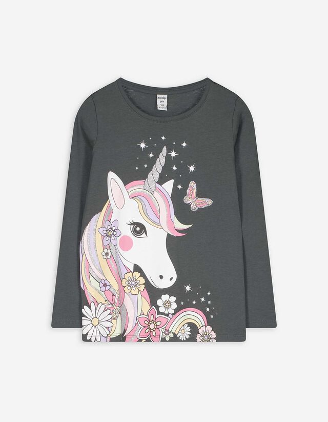 Hosszú ujjú felső - Pamut - vilagos szurke