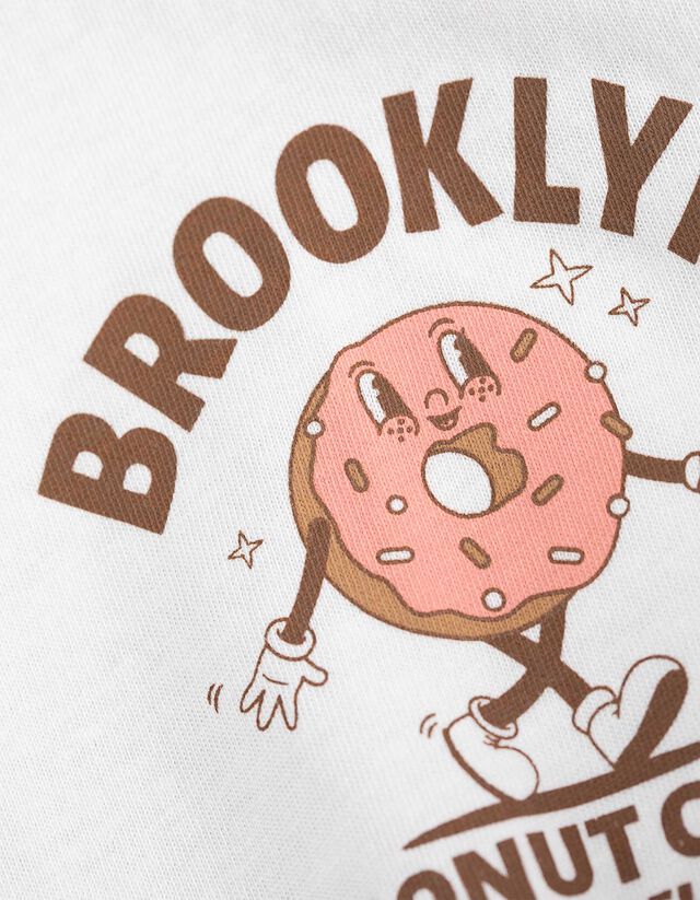 Póló - Hátul nyomtatott minta - feher